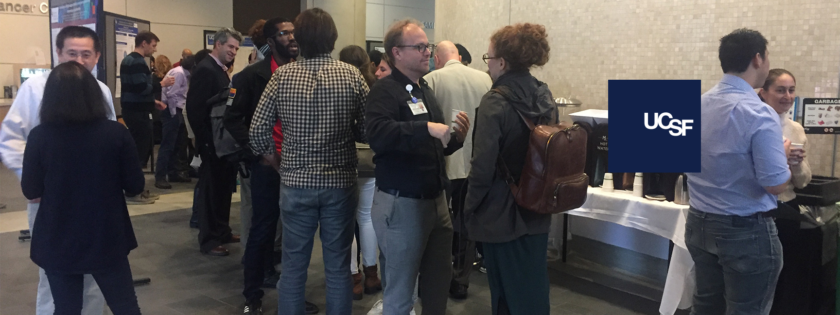 Attendees networking at the Pain and Addiction Research Retreat on December 4, 2019