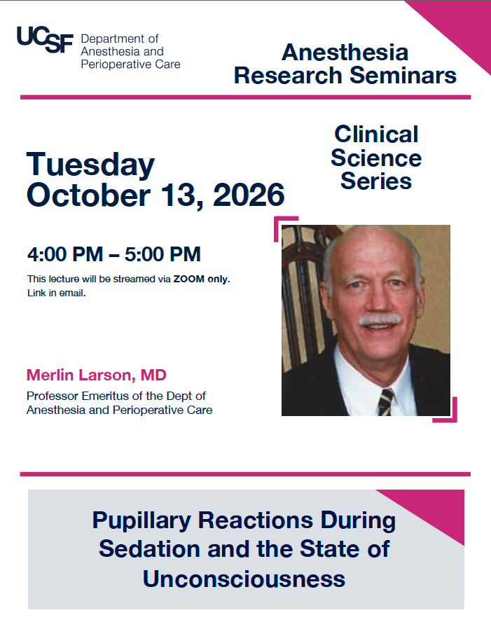 Event flyer featuring a person with short white hair and mustache wearing a suit and tie.