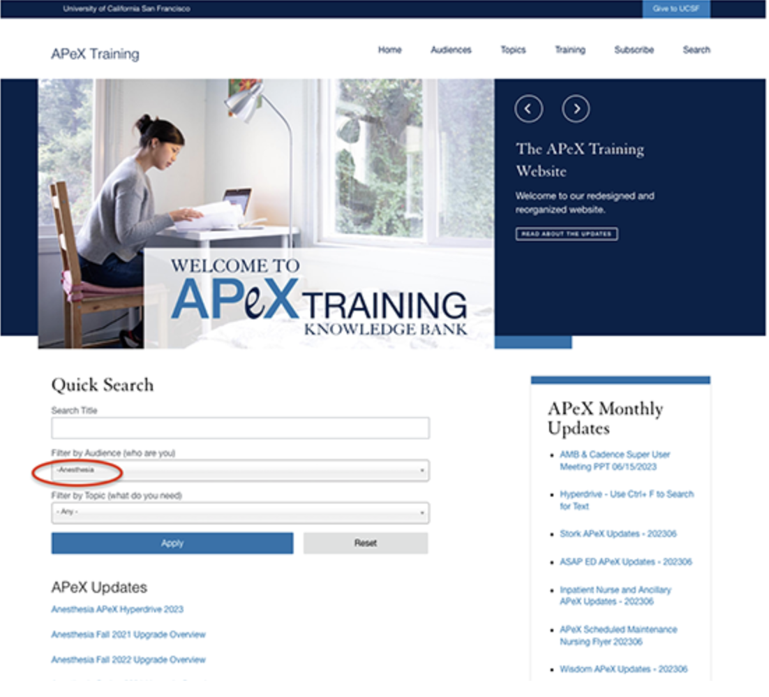 APEX Training Instructions