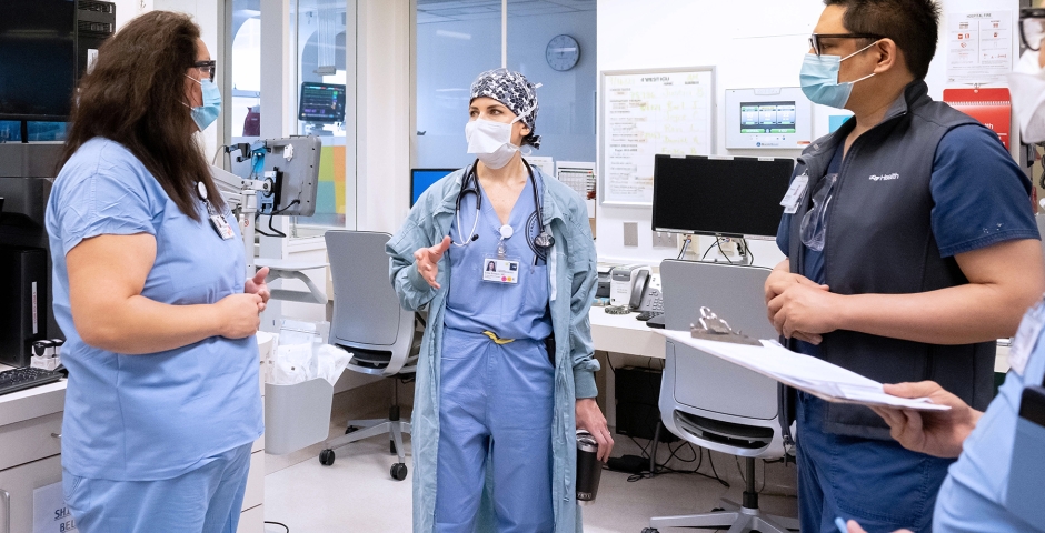 Drs. Joyce Chang and Erika Brinson with colleagues at Mount Zion