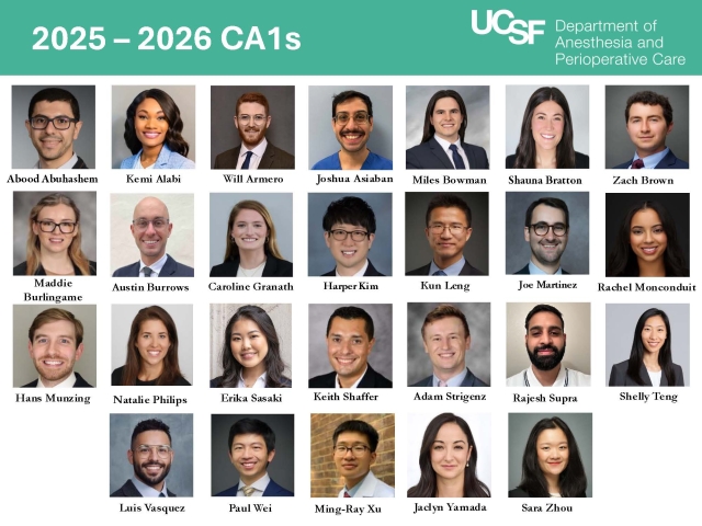 Grid of headshots for 2025-2026 CA1s.