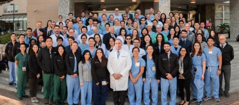 Group photo of Anesthesia faculty, trainees and CRNAs, 2019