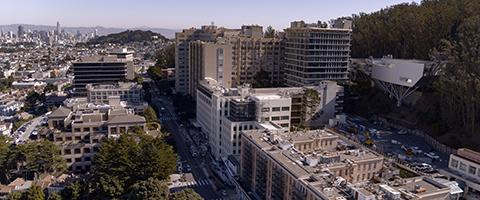 Looking west from the UCSF Parnassus Campus, toward downtown San Francisco