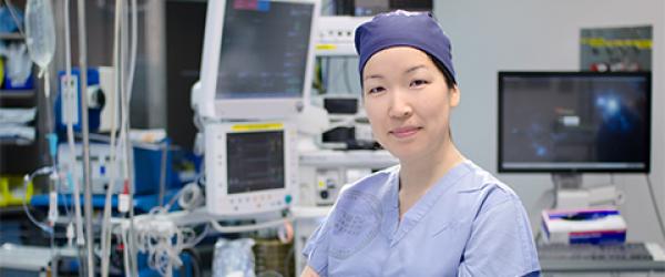 Catherine Chen in the operating room