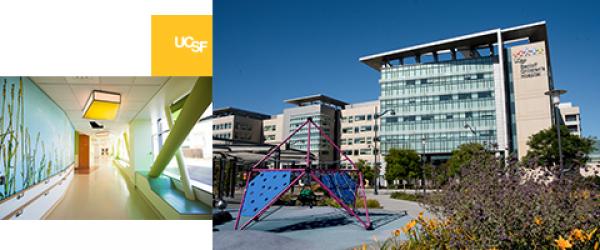 Interior and exterior of UCSF Benioff Children's Hospital San Francisco