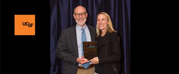 Drs. John Feiner and Christina Inglis-Arkell with their patient safety award