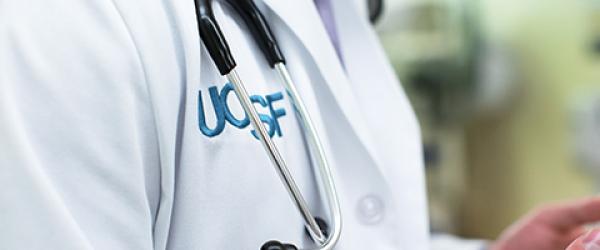 UCSF White Coat and Stethoscope