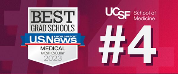 US News and World Report #4 Anesthesiology Program ranking badge