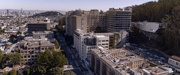Looking west from the UCSF Parnassus Campus, toward downtown San Francisco