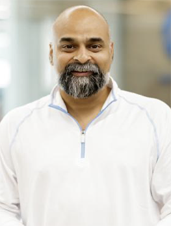 portrait of a man in a white shirt