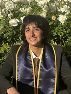Amaaya Arora in a cap and gown