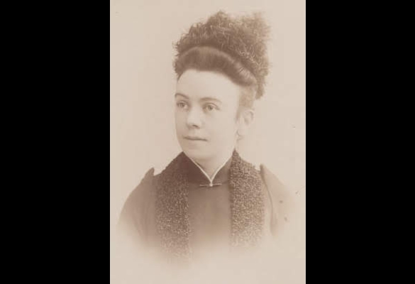 Young Dr. Mary Botsford in a dark suit with a high collar, in the late 1800s or early 1900s