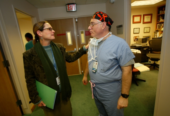Dr. Martin Bogetz and colleague at the Ambulatory Surgery Center on Parnassus. Photo by Brant Ward.