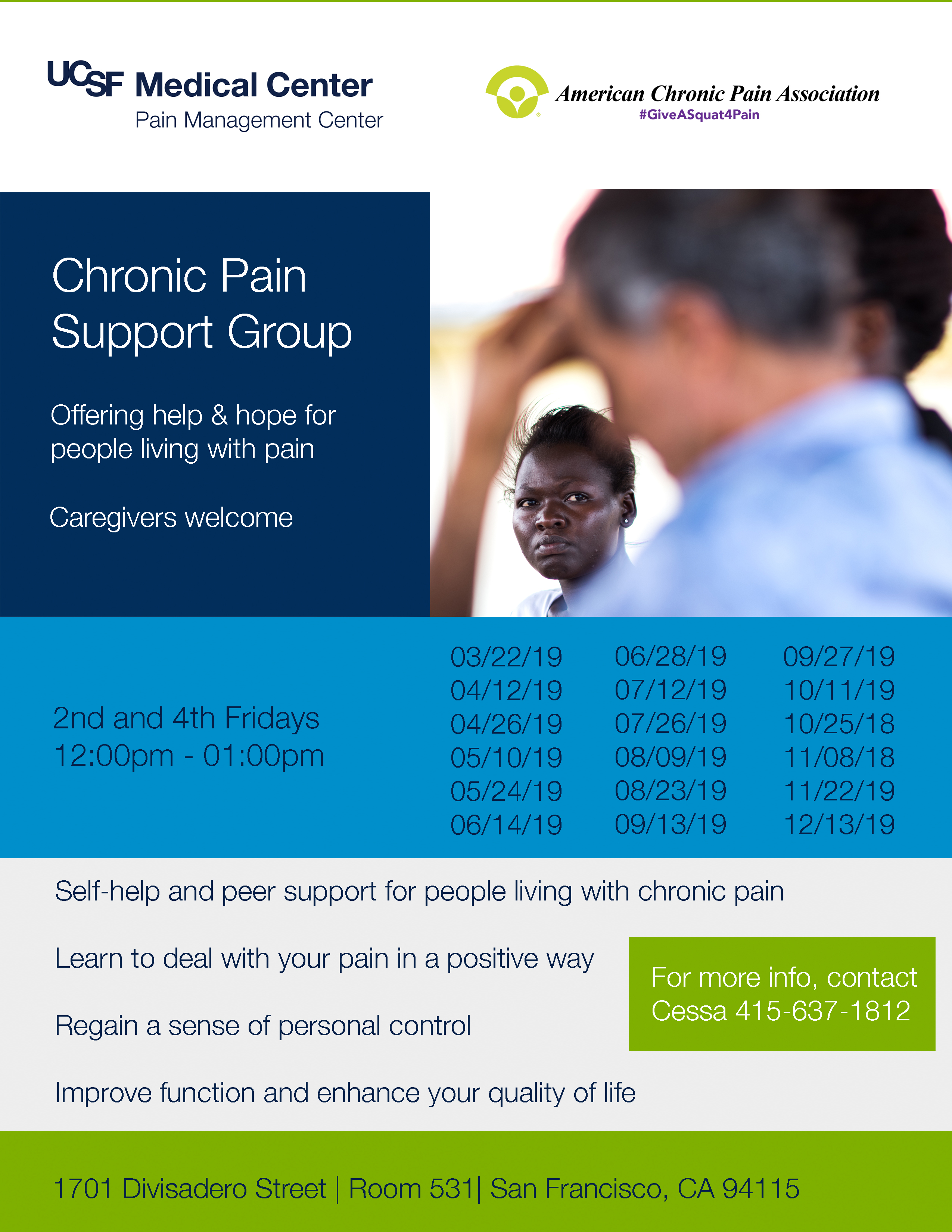Chronic Pain Support Group Flyer