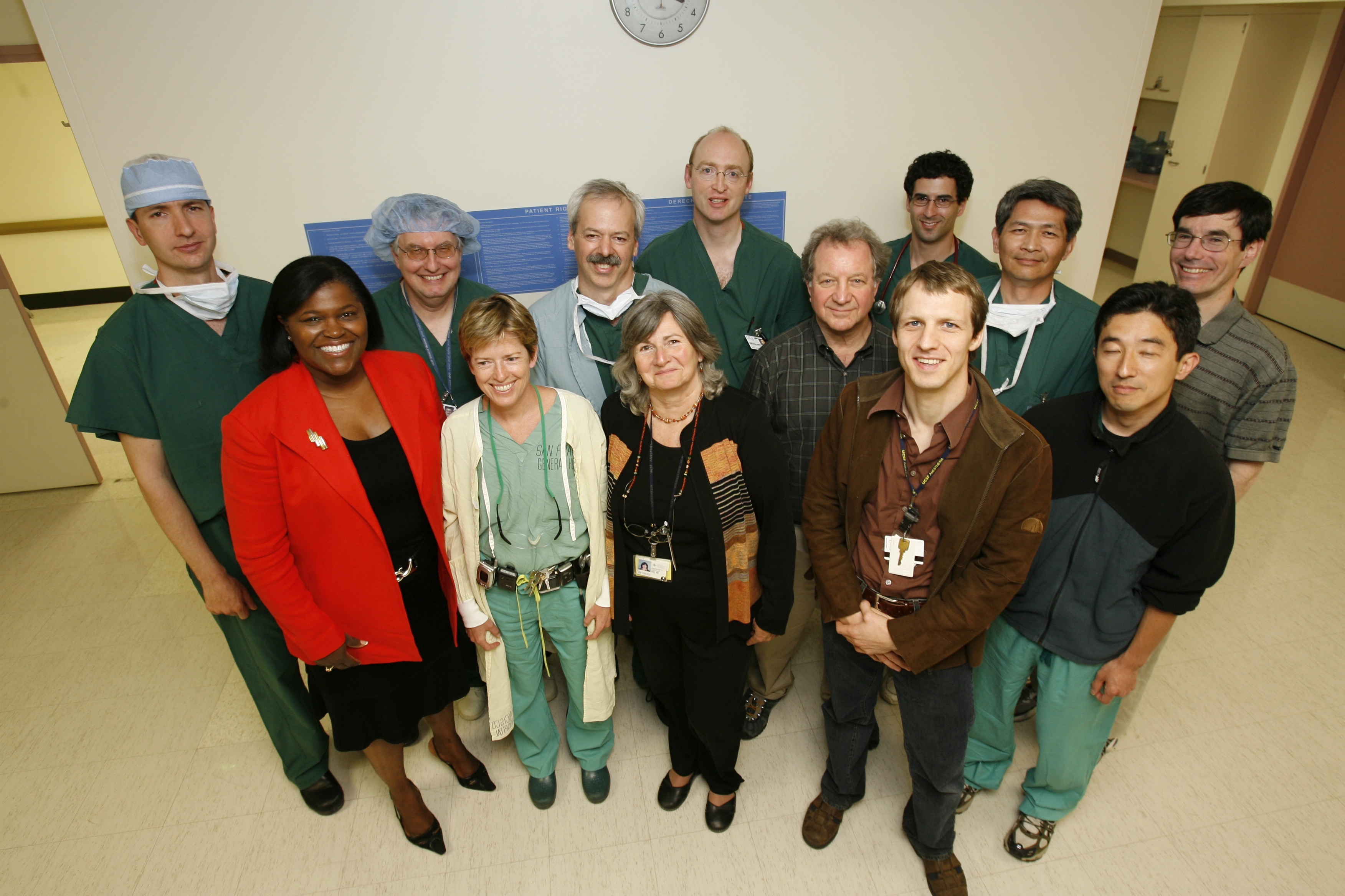 Dr. Carlisle with other anesthesia faculty at SFGH 