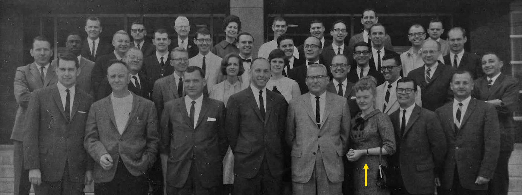 Dr. Helen F. Frevel pictured in a 1965 UCSF Anesthesia group faculty and trainees photo